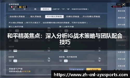 和平精英焦点：深入分析IG战术策略与团队配合技巧