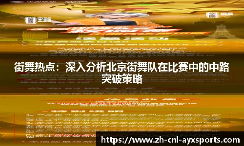 街舞热点：深入分析北京街舞队在比赛中的中路突破策略